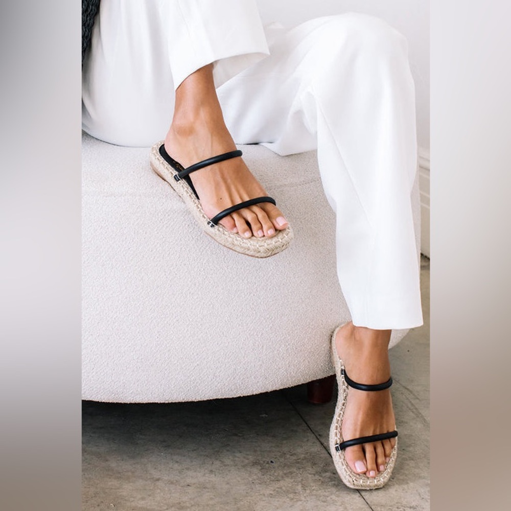 NWOT! BEACH Matisse Black Two Strap Sandals